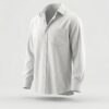 Linen and Tencel Long-Sleeved Shirt