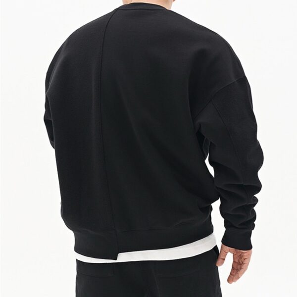 EcoModa oversized cotton crewneck sweater - detail view 2