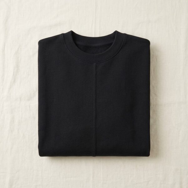 EcoModa oversized cotton crewneck sweater - detail view 3